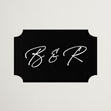 "Belle Romance" - Wedding Favor Stickers in Onyx by Katherine Moynagh - Front