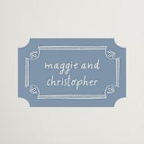 "Florence" - Wedding Favor Stickers in Sky by Kelly Watkins - Front