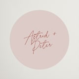 "Jot" - Wedding Favor Stickers in Peach Cream by Snow and Ivy - Front