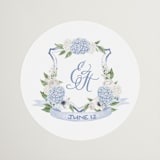 "SweetHearts" - Wedding Favor Stickers in Periwinkle by Design Lotus - Front