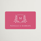 "Everlasting" - Wedding Favor Stickers in Carnation by Jennifer Postorino - Front