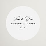 "Numerical" - Wedding Favor Stickers in Lily by Owl and Toad - Front