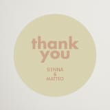 "Sienna" - Wedding Favor Stickers in Salmon by Ellen Schlegelmilch - Front