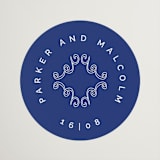 "Santorini" - Wedding Favor Stickers in Cerulean by Zani van Zyl - Front