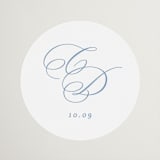 "Aristocratic" - Wedding Favor Stickers in Sky by Creo Study - Front