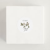 "Vintage Roses" - Wedding Favor Stickers in Snow by Tara Grangroth - In use