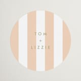 "Boardwalk" - Wedding Favor Stickers in Peach by Baumbirdy - Front