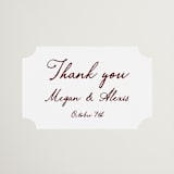 "Handwritten" - Wedding Favor Stickers in Wine by Cass Loh - Front