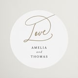 "The Wedding" - Wedding Favor Stickers in Marshmallow by Kaydi Bishop - Front