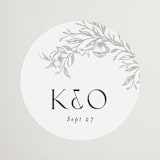 "KEIRAH" - Wedding Favor Stickers in Pearl by Melanie Kosuge - Front