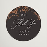 "Bliss" - Wedding Favor Stickers in Cocoa by Leah Bisch - Front