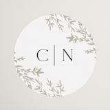 "Swoon" - Wedding Favor Stickers in Cotton by Carolyn Nicks - Front