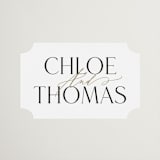 "Overlay" - Wedding Favor Stickers in Silk by Kelly Schmidt - Front