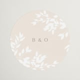 "Everly" - Wedding Favor Stickers in Latte by Kristie Kern - Front