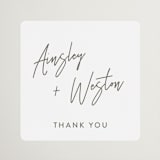 "Balanced" - Wedding Favor Stickers in Milk White by Robin Ott - Front