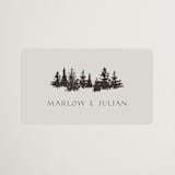 "Vista" - Wedding Favor Stickers in Fallen Snow by Robin Ott - Front