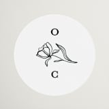 "Floral Cascade" - Wedding Favor Stickers in Alpine by Pixel and Hank - Front