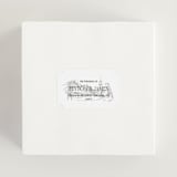 "New York Skyline" - Wedding Favor Stickers in Noir by Melinda Denison - In Use