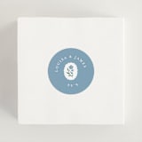 "Sweet Vintage" - Wedding Favor Stickers in Periwinkle by Alethea and Ruth - In Use
