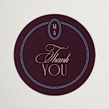 "sophisticate" - Wedding Favor Stickers in Plum by Owl and Toad - Front