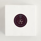 "sophisticate" - Wedding Favor Stickers in Plum by Owl and Toad - In Use