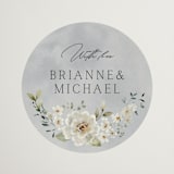 "Love Song" - Wedding Favor Stickers in Meadow by Petra Kern - Front
