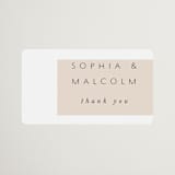 "Modern Serene" - Wedding Favor Stickers in Blush by Hannah Williams - Front