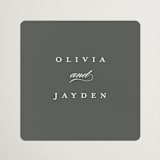 "raffiné" - Wedding Favor Stickers in Obsidian by Benita Crandall - Front