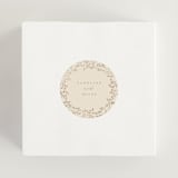 "Leafy Garland" - Wedding Favor Stickers in Sand by Creo Study - In use