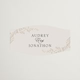 "Trailing Vines" - Wedding Favor Stickers in Almond by Erin L. Wilson - Front