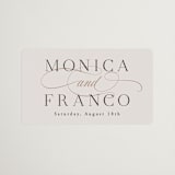 "And Centered" - Wedding Favor Stickers in Cream by Hooray Creative - Front