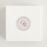 "Modern Corner" - Wedding Favor Stickers in Linen by Kelly Schmidt - In use