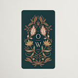 "Autumnal Arch" - Wedding Favor Stickers in Deep Sea by Erin German - Front