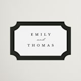 "Defined" - Wedding Favor Stickers in Snow by mo kelley - Front