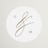 "Ampersand glam" - Wedding Favor Stickers in Powder by Creo Study - Front