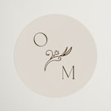 "Ornate Elegance" - Wedding Favor Stickers in Ivory by Maria Hilas-Louie - Front