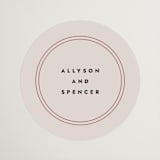 "Deco Band" - Wedding Favor Stickers in Blush by Kindred Fields - Front