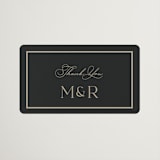 "Timeless Charm" - Wedding Favor Stickers in Charcoal by Lucrecia Caporale - Front