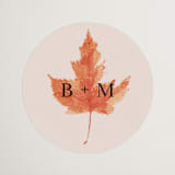 "Autumn Leafs" - Wedding Favor Stickers in Autumn by Itsy Belle Studio - Front
