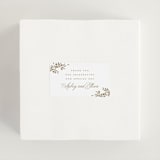 "Monogram in Leaves" - Wedding Favor Stickers in Pearl by Leah Bisch - In use