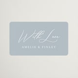 "Delicacy" - Wedding Favor Stickers in Dusty Blue by Angela Thompson - Front