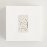 "Walnut" - Wedding Favor Stickers in Linen by Blustery August - In use