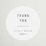 "Minimal Monogram" - Wedding Favor Stickers in Granite by Jackie Mangiolino - Front