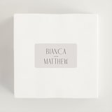 "Newberry" - Wedding Favor Stickers in Bisque by Kristie Kern - In use