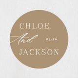 "Left Stack" - Wedding Favor Stickers in Vanilla by Alethea and Ruth - Front