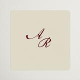 "Mughal Gardens" - Wedding Favor Stickers in Ivory by Sherley Ferreira - Front