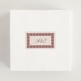 "Block Print Tile" - Wedding Favor Stickers in Terracotta by Katharine Watson - In Use