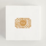 "Tribal Rythm" - Wedding Favor Stickers in Amber by Selima Akhter - In Use