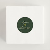 "grid" - Wedding Favor Stickers in Citrus by Angela Quan - In Use