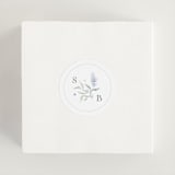 "Delicate Vines" - Wedding Favor Stickers in Periwinkle by Kristen Smith - In Use